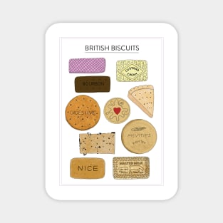 British Biscuits white Magnet