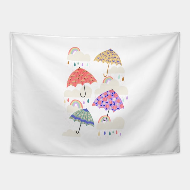 Spring Rain on Pink Tapestry by latheandquill