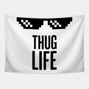 Thug Life black shirt men or women geek computer Tapestry