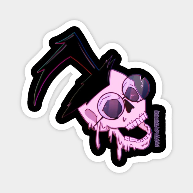 Dib skull Magnet by Pastelgothicorn