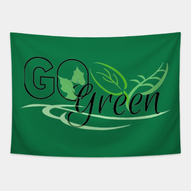 Go Green Tapestry by Asterme