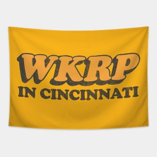 WKRP In Cincinnati Vintage-Style Faded Tribute Logo Tapestry