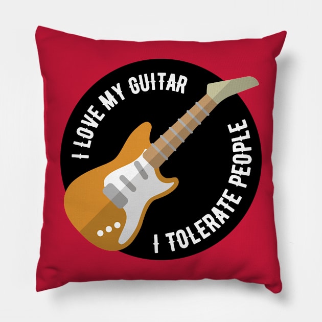 Tolerate People- Guitarist Pillow by Mey Designs