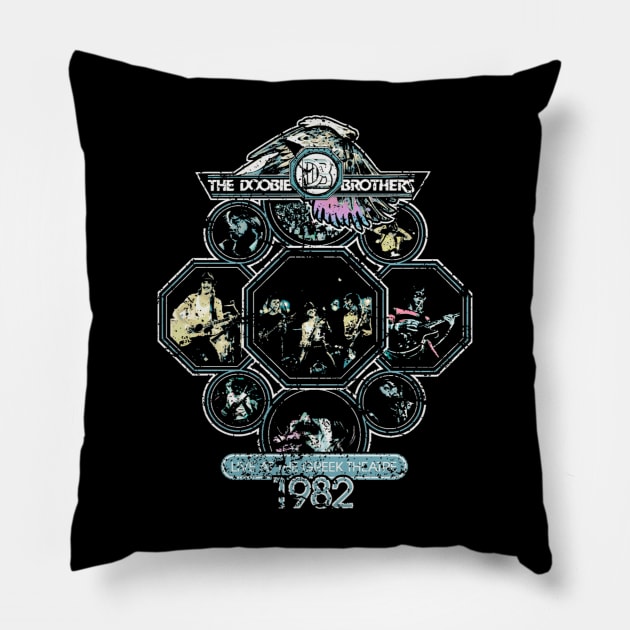 the Greek Theater 1982 Pillow by P a r a d o k s