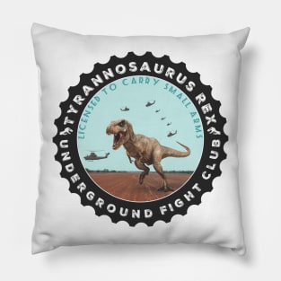 T Rex Fight Club Pillow