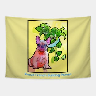 French Bulldog and Pathos Plant T-Shirt Tapestry