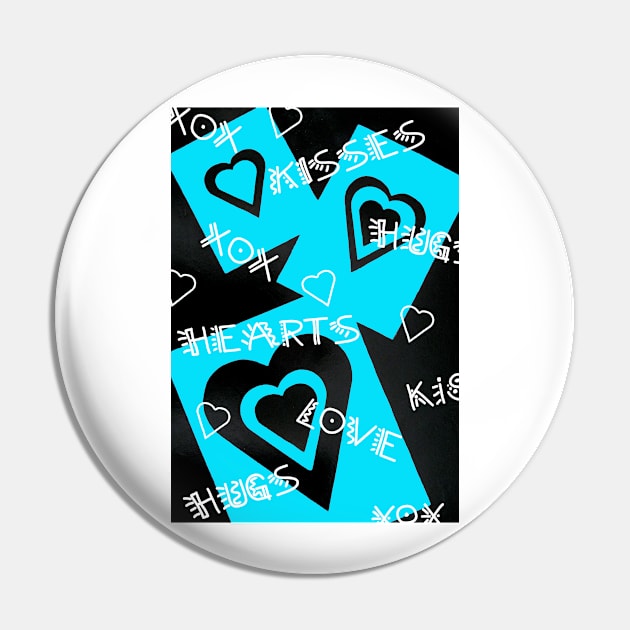 Hearts Kisses Hugs Love XOX Pin by Heatherian