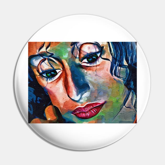 Woman Face Pin by varwek