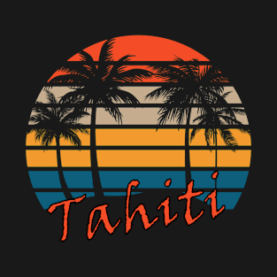 Tahiti Retro Vintage Sunset T-Shirt