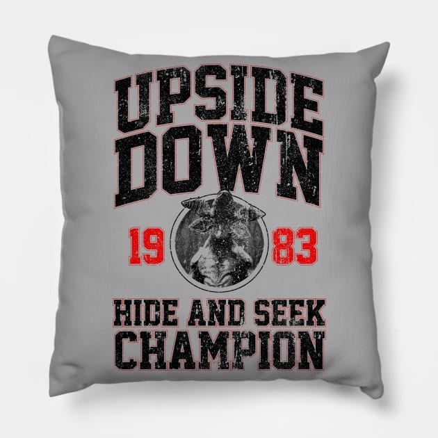 Upside Down Hide and Seek Champion (Variant) Pillow by huckblade