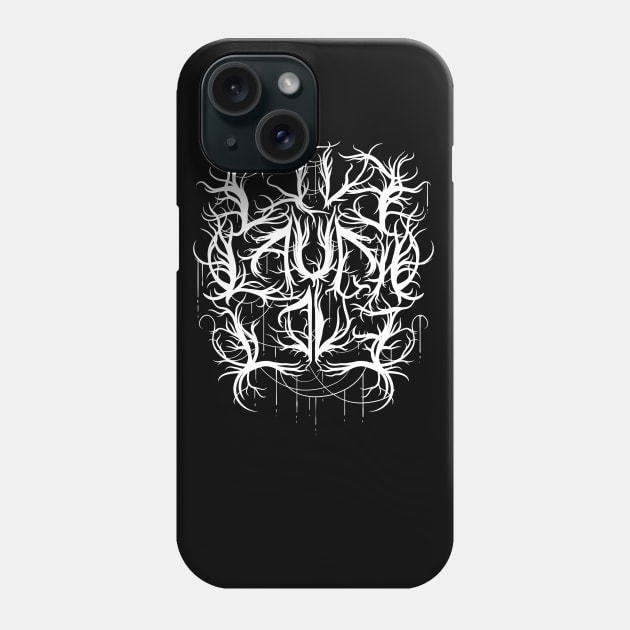 Goth Metal Live Laugh Love Phone Case by Manfish Inc.