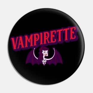 Vampirette Female Vampire Halloween Design Pin