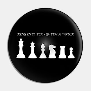 Chess Slogan - King in Check 2 Pin