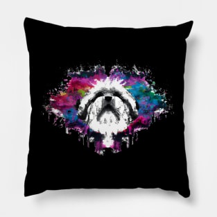 Shih Tzu Chrysanthemum Dog Stencil Pillow