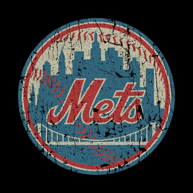 VINTAGE RETRO STYLE - NY METS BASEBALL 70S by lekhartimah