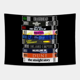 David Lynch VHS Movie Stack Tapestry