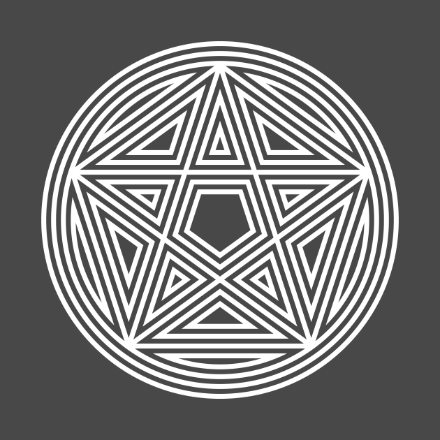 Pentagram (5 sided star) - Awesome Sacred Geometry Design by Nonstop Shirts