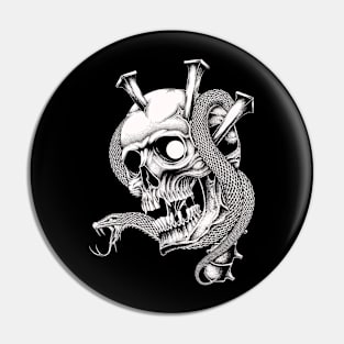 dead skull snake Pin