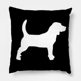 White Beagle Silhouette Pillow