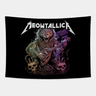 Meowtallica - Meowster of Puppets Tapestry