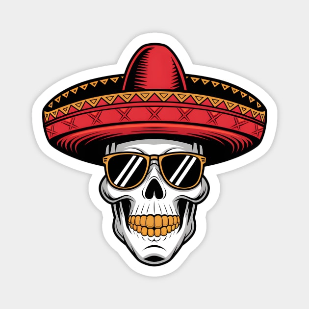 Chicano Lowrider Skull Magnet by animegirlnft