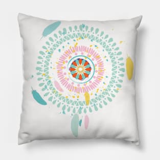 Feather Boho Mandala Pillow