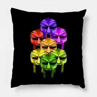 retro mf doom mask Pillow