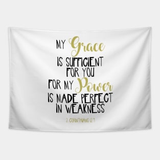 2 Corinthians 12:9 Bible Scripture Verse Handwriting Tapestry