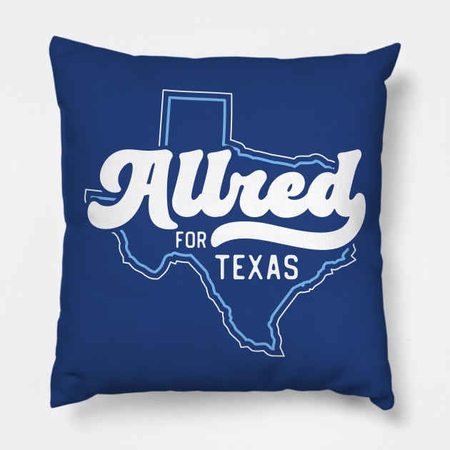 Allred for Texas // 2024 Senate Race // Turn Texas Blue Pillow by SLAG_Creative