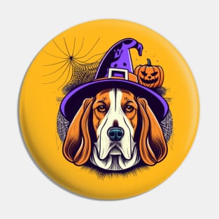 Basset Hound Pumpkin Pin