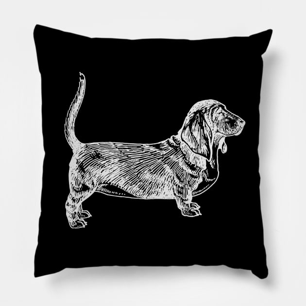 Basset Hound Pet Dog Pillow by terrybain