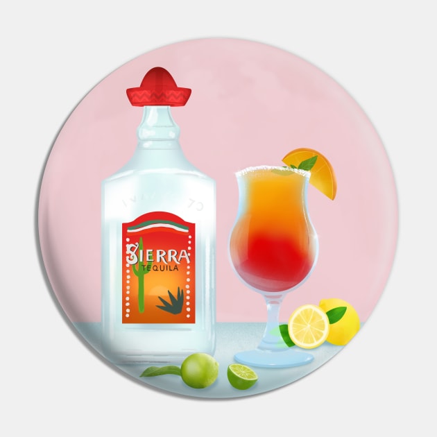 Tequila Sunrise Pin by Petras