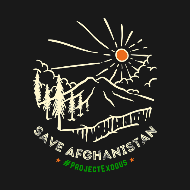 Save Afghanistan (back design, dark background) by Pro Exodus Relief 