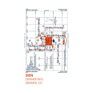 Airport Diagram - Denver Intl (DEN) T-Shirt