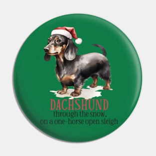 Dachshund Through The Snow Pun Pin