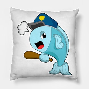 Fish Police officer Police hat Pillow