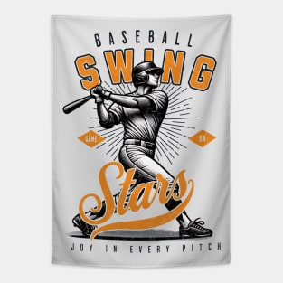 Swing For Stars Baseball Tapestry