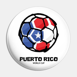 Puerto Rico Football Country Flag Pin