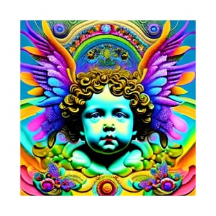 Psychedelic Cherub Angel Wings T-Shirt