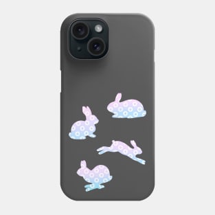 Pastel Easter Bunny Rabbit Retro Dotted Pattern Phone Case