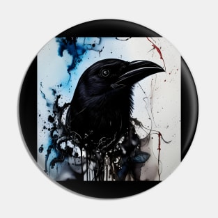 Ink Flow Crow Pin