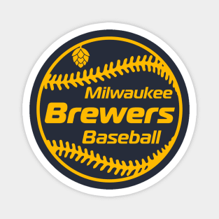 Brewers 80s Retro Ball Magnet