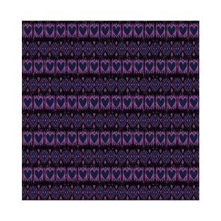 Croatian Traditional Pattern Purple Heart T-Shirt