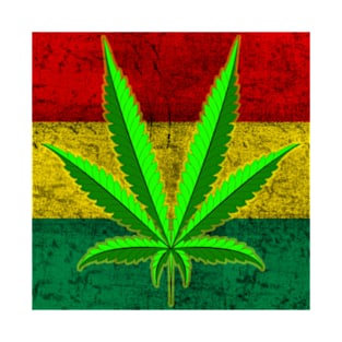 Green Yellow Red with Marijuana T-Shirt