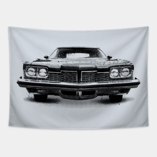 Front of an old american car Tapestry