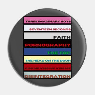 The Cure 80s Albums Pin