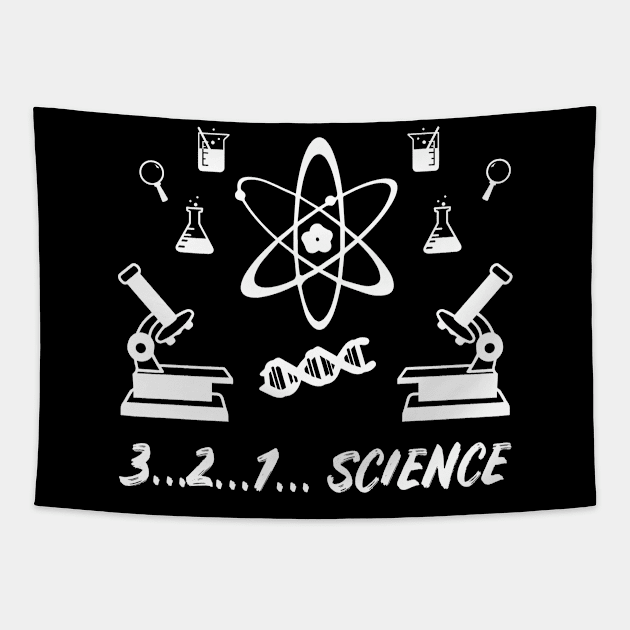 3 2 1 Science Nerd Shirt Tapestry by HBfunshirts