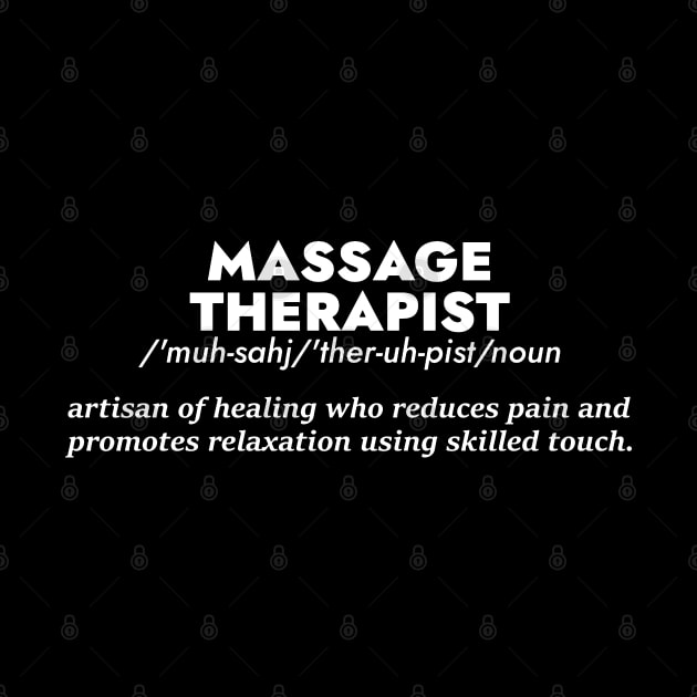 Massage Therapist Definition - Dectionary Style by NyskaTiden