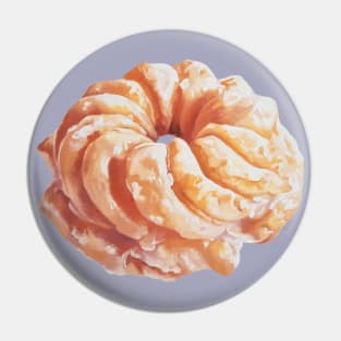 Honey Cruller 2 - donut painting (no background) Pin