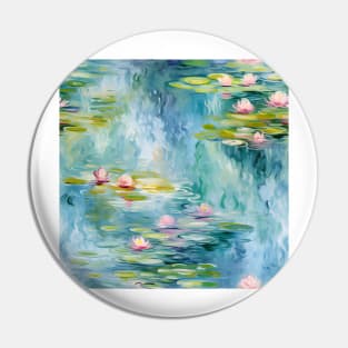 Monet Style Water Lilies 4 Pin